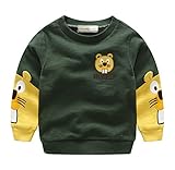 PANCY 子供服 春秋 長袖 Tシャツ トレーナー 丸い襟 キッズ 男の子 女の子 ベビー 子供 おしゃれ カジュアル ファッション 可愛い 動物柄 リス 4色