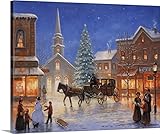 John Zaccheoプレミアムthick-wrapキャンバス壁アート印刷クリスマスというタイトルのPleasantville 20" x 16" 2002528_24_20x16_none