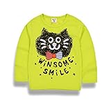 PANCY 子供服 春秋 長袖 Tシャツ トレーナー 丸い襟 キッズ 子供 男の子 女の子 ベビー おしゃれ カジュアル ファッション 可愛い 動物 ネコ 猫 プリント