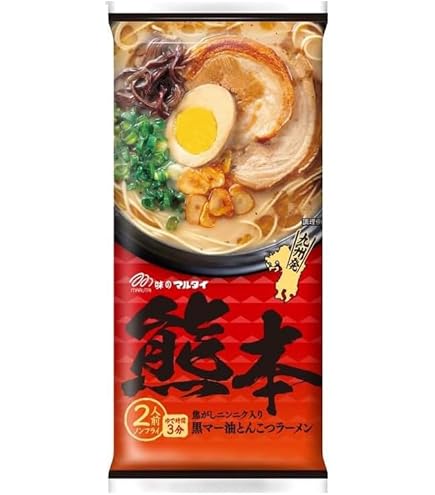 Amazon.co.jp: マルタイ 熊本黒マー油とんこつラーメン 186g×15袋