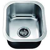 Dawn BS1215 Undermount Single Bowl Bar Sink, Polished Satin [並行輸入品]