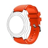 スマートウォッチ交換用リストバンドSamsung Gear s3フロンティア、Funicファッションスポーツシリコンブレスレットストラップバンド M オレンジ