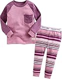 [Vaenait Baby]キッズ子供ベビー服綿100％ルームウェア長袖パジャマ寝間着上下セット Bokashi Raglan Purple XS