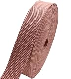 YUEYAER カバンテープ カラー テープ 25mm幅×10.5m~11m巻 厚み約2mm 手芸 アクセサリーパーツ 綿ぽい ポリエステル (ダークブラウン)