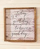 The LakesideコレクションToday Is A Good Day Shiplap Framed壁アート