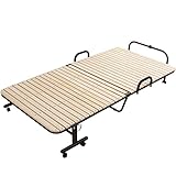 折りたたみベッド 桐 すのこ 33枚 ワイドタイプ 通気性 折りたたみ収納可 ナチュラル 幅108×奥行209×高さ46cm