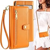 Google用 pixel 7A ケース 手帳型 ショルダーケース カードケース ショルダー ストラップケース 【 ストラップ 長+短 2本】 pixel7A ケース ピクセル 7A ケース pixel7a 手帳ケース Google Pixel 7a docomo ドコモ au SoftBank SIMフリー 対応 ケース ピクセル 7Aケース手帳型 ピクセル 7a ケース ピクセル7a ケース pixel7 a カバー グーグル pixel7a 携帯ケース pixel 7a スマホケース 手帳型 適用 case 【BonwFzin】 ストラップホール付き カード収納 バッグ マグネット スナップ 肩がけ 首掛け 斜め掛け カードケース ファスナー 耐衝撃 ストラップ付き カバー スタンド カード カード入れ スマホケース オレンジ