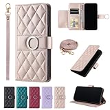 Vokpok Motorola Moto G64 5G ケース 手帳型 モトローラ g64 5G財布型 ケース 高級PUレザー おしゃれ Moto G64y 5Gケース 手帳型 強力マルチカード収納 手首ベルト、斜め肩ベルト両用 モトローラ g64 5Gケース スタンド機能付き 全面保護Moto G64 5Gケース おしゃれ小香風ギフト Moto G64/G64y 5G ケース,ローズゴールド