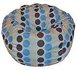 Ahh! Products Madison Dots Cotton Washable Bean Bag Chair, Large [並行輸入品]