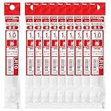 ぺんてる ボールペン替芯 エナージェル 1.0mm XLR10-B 赤 10本