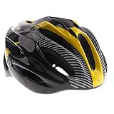 Perfk 超軽量　マウンテンバイク　ヘルメット　　自転車　ヘルメット　アダルト　ヘッドプロテクター　サイクリング用　全3色 - 黄