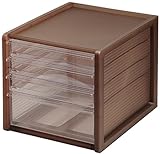 ソーフィス A4レタートレイ 浅3深1段 スモークブラウン SLC-A3F1SB