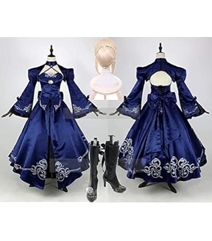 Amazon.co.jp: [衣之坊] FGO Fate 黒化セイバーオルタ ドレス コスプレ
