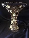 Czech Bohemia Crystal Glass - Vase 31cm decorated gold …