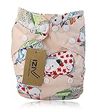 iZiv新生児1厚いおむつ付きオーガニック幼児防水/調整/再利用可能/洗えるポケット布おむつのフィット赤ちゃん0.5-3歳（ハリネズミ）