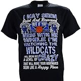 UK静かCats NCAA大学のケンタッキーWildcats on aブラック半袖Tシャツ