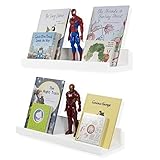 Decorative Floating Shelves 24 Inch Wall Mountable Kids' Room Nursery Classroom or Day Care Book Led