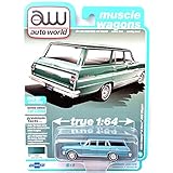auto world 1:64SCALE PREMIUM 2021 Release 2 B "1963 CHEVY II NOVA 400 STATION WAGON (AZURE AQUA POLY)" オートワールド 1：64スケール プレミアム 2021リリース 2 B「1963 シェビー II ノバ400 ステーションワゴン(アジュール・アクア・ポリー)」