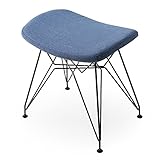 チェア DSR スツール リプロダクト ファブリック スチール脚 ネイビー/ブラック