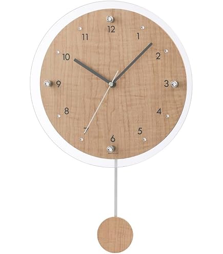 掛け時計 電波 アナログ ソフレール RHYTHM 8MX404SR03 Amazon.co.jp: リズム(RHYTHM) 掛け時計 電波 アナログ 振り子