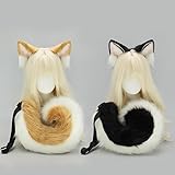 [アヘガオ] 犬 耳 尻尾 セット コスプレ グッズ いぬ耳カチューシャ イヌのお尻尾 ハロウィン 変装 犬耳 コスチューム 動物 男女兼用 文化祭 コスプレアクセサリー