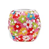 ベビー水遊びおむつ　ベビー水泳パンツ　赤ちゃん水着　ボタンでサイズ調整可能 防水外層 ポリエステルメッシュ内層 オムツカバー スイミング教室・公園・海水浴・温泉旅行 (G)
