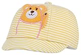 (ラボーグ)La Vogue 帽子 キャップ 野球帽 べビー 赤ちゃん ベースボールハット 子供 サンバイザー 男の子 女の子 クマさん UVカット 日焼け止め イエロー