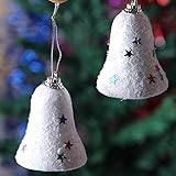 Kicode 1.6"ダウン雪小さいベルクリスマス装飾品ためにクリスマス木装飾セットの12