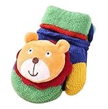 漫画ベア厚みの幼児の赤ちゃんの冬暖かい手袋のミトン