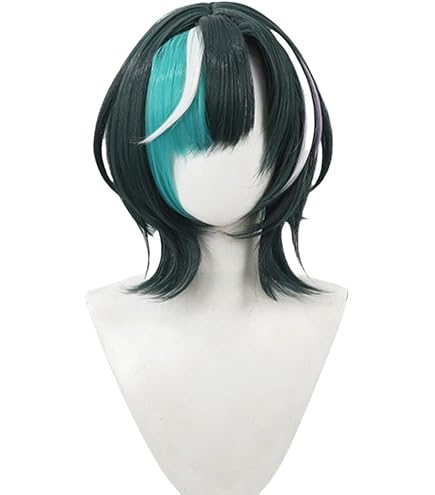 Amazon.co.jp: コスプレウィッグ 藍沢エマ 金 青 グラデーション 耐熱