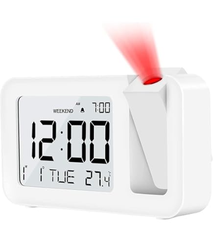 Amazon.co.jp: 投影時計 プロジェクタークロック 壁/天井に投影 常時