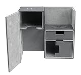 Twin FlipnTray Deck Case 160+ Standard Size XenoSkin Grey Card Game [並行輸入品]