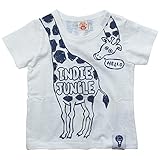 《初夏盛夏対応》INDIE JUNGLE(インディージャングル) 天竺キリンPt半袖Tシャツ 130cm/オフシロ NO.IN-173109