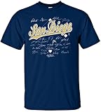 MLB San Diego Padresチーム署名Tシャツ、XL、海軍