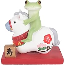 Amazon.co.jp: ダイカイ コポー カエル お正月 置物 フィギュア 縁起物