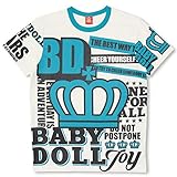 BABYDOLL（ベビードール） メッセージTシャツ 男女兼用 XL ターコイズブルー