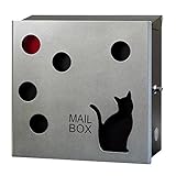 EUROデザイナーズポスト ユーロデザイナーズポスト MB5104ネコ シルバー 郵便受け MB5104cat-KL-SILVER 097 奥行37×高さ35×幅13cm
