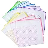 Fluffy（フラフィ） 中判水玉 二重合 ガーゼハンカチ バリエーション 10枚セット 日本製 綿100％ 水玉 35×35cm