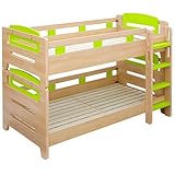 二段ベッド kuhmo（クーモ） JIS・SG規格適合設計 エコ塗装 耐震仕様 (グリーン)