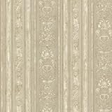 Mirage 991-68244 Majesty Damask Stripe Wallpaper Olive [並行輸入品]