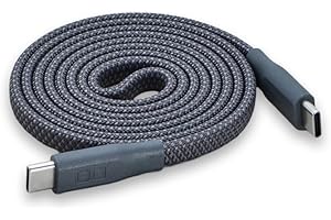 CIO フラットスパイラルケーブル CtoC 1m (Type-C/USB-C) PD 急速充電 平型 磁石 マグネット吸着 まとまる 充電ケーブル PD 240W データ転送 480Mbps (ライトブラック, 1m)