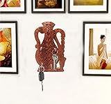 Father's Day Unique Gift Items Wooden Fine Wall Hanging Key Holder Flower vase shape [並行輸入品]