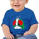 リンゴ ベビーＴシャツ緑イナゴ バッタ 昆虫 赤ちゃん服 RoyalBlue 24 Months