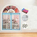 DULPLAY バグ対策 網戸 マグネット式,夏 フレームの velcro ソフト ホーム キッチン ベッド パーティション 蚊パティオ スクリーン - 150x170cm(59x67inch)