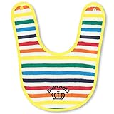 BABYDOLL（ベビードール） カラフルボーダースタイ-子供服 男の子 女の子 よだれかけ リバーシブル レインボー 雑貨 ベビー -0666 - イエロー