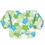 Bumkins Waterproof Sleeved Bib, Green Turtle by Bumkins [並行輸入品]