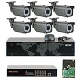 GW Security 8 Channel Realtime NVR Kit (1TB HD): 6 X HD-IP Camera. 1/2.5" 5 Megapixel CMOS Sensor. 2