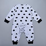Liebeye ロンパース　ジャンプスーツ　ファッション　ベビー服　新生児　幼児　長袖　ドット　セット服 70cm 図の色
