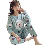 Asia Color マタニティ 授乳服 スウェット 上下 セットアップ 授乳口付き パジャマ 家着 ルームウェア ウエスト調整 綿 コットン (XXXL, ハート柄)