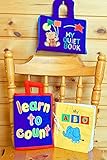 布絵本learn to count&MY ABC&MY QUIET BOOKベア ブルー　スマートラーニングギフトセット3点組み